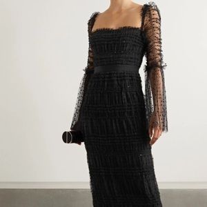 SELF-PORTRAIT
Point d'esprit tulle midi dress 
Size: 4 uk, 0 usa
P00529146-2